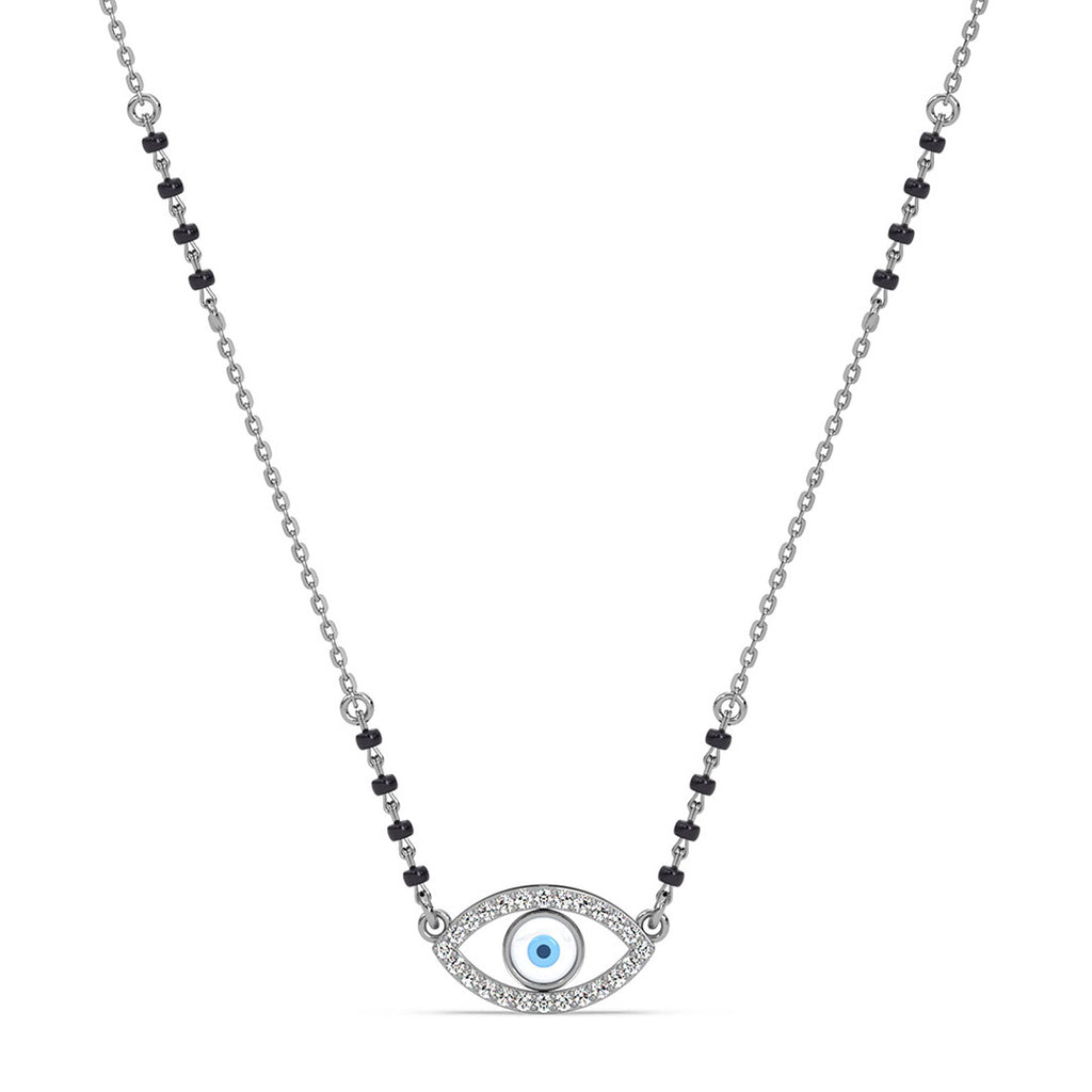 Silver Fiza Evil Eye Mangalsutra
