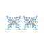 Silver Pia Butterfly Stud Earrings