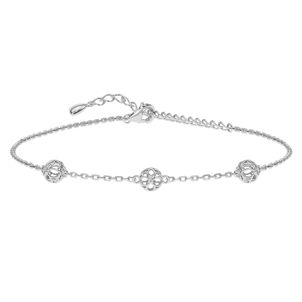 Silver Ball Anklet Payal (Single)