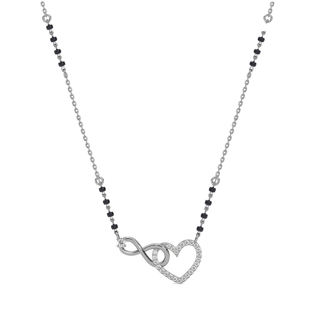 Silver Omisha Infinity Heart Mangalsutra