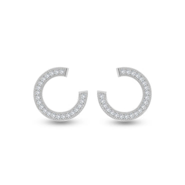 Silver Front Back Earrings