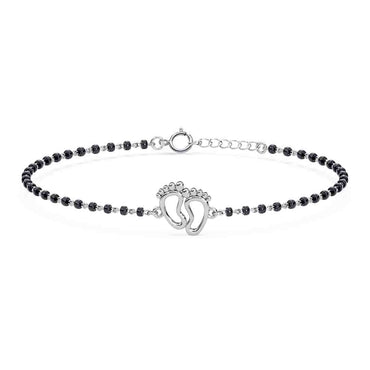 Silver Baby Nazariya Kids Footprint Bracelet