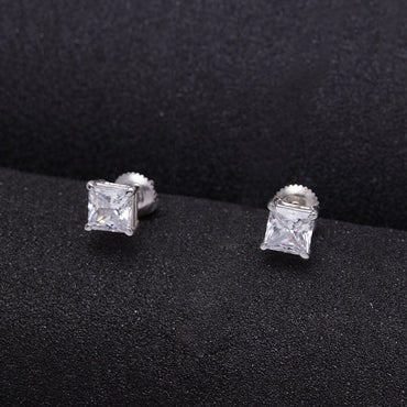 Silver Square Earring