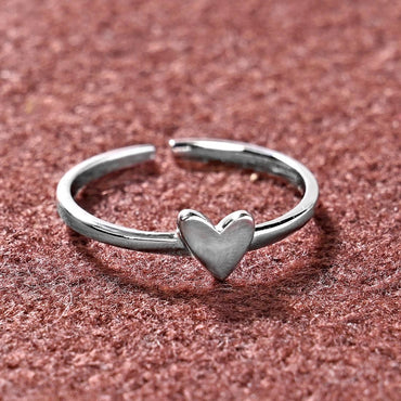 CLARA Pure 925 Sterling Silver  Minimal Heart Finger Ring