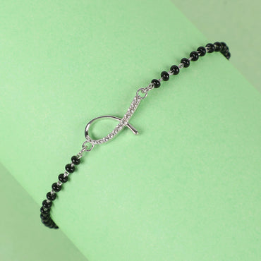 CLARA 925 Sterling Silver Lia Hand Mangalsutra Bracelet
