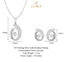 CLARA 925 Sterling Silver Rosa Pendant Earring Chain Jewellery Set 