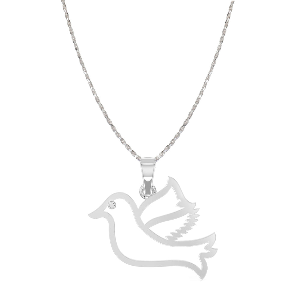 CLARA 925 Sterling Silver Bird Pendant Chain Necklace 