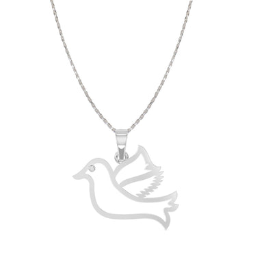 CLARA 925 Sterling Silver Bird Pendant Chain Necklace 