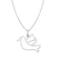 CLARA 925 Sterling Silver Bird Pendant Chain Necklace 