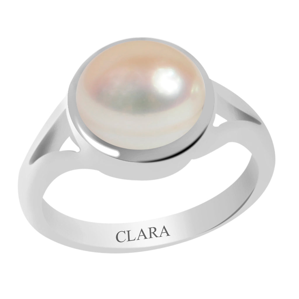 Certified Pearl Moti Zoya Silver Ring 5.5cts or 6.25ratti