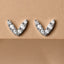 CLARA 925 Sterling Silver V Studs Earrings Gift for Kids Girls
