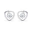 Silver Zola Heart Stud Earrings