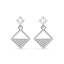 Silver Zeta Square Earrings