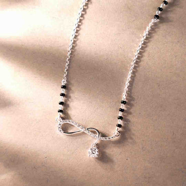 Silver Gitali Twisted Infinity Mangalsutra