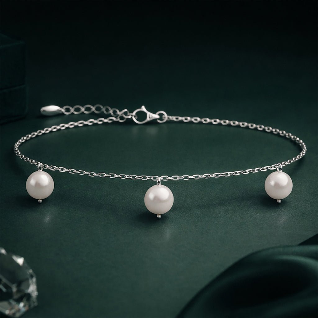 Silver Bianca Pearl Bracelet