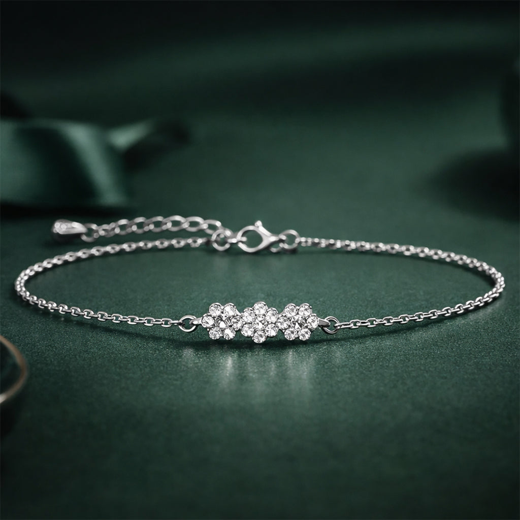 Silver Flower Bracelet