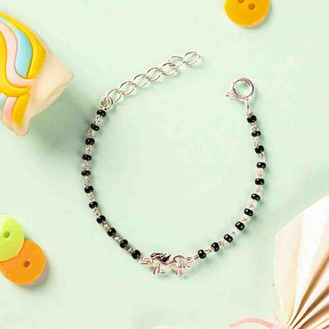 Silver Baby Nazariya Kids Unipeg Unicorn Bracelet