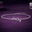 Silver Infinity Heart Double Chain Bracelet