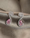 Silver Gioia Pink Earrings