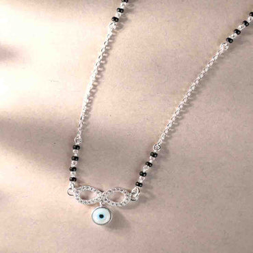 Silver Zoya Evil Eye Infinity Mangalsutra