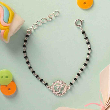 Silver Baby Nazariya Kids Om Bracelet