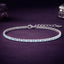 Silver Sky Blue Slim Tennis 2mm Bracelet