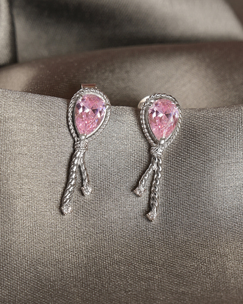 Silver Rosa Earrings