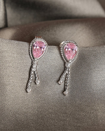 Silver Rosa Earrings