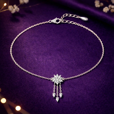 Silver Warisha Anklet Payal (Single)