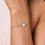 CLARA 925 Pure Silver Real Pearl Hand Bracelet