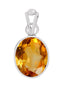 Certified Citrine (Sunehla) Silver Pendant 4.8cts or 5.25ratti