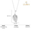 Silver Inas Leaf Pendant Chain Necklace