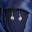 Silver Etta Solitaire Dangle Drop Earrings