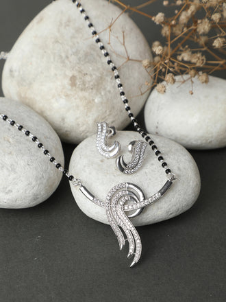 Silver Zoe Mangalsutra Jewellery Set