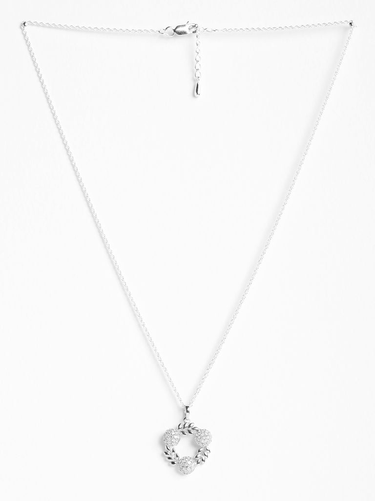 CLARA 925 Sterling Silver Alma Pendant Chain Necklace 