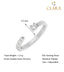 CLARA Pure 925 Sterling Silver Cute Finger Ring with Adjustable Band 