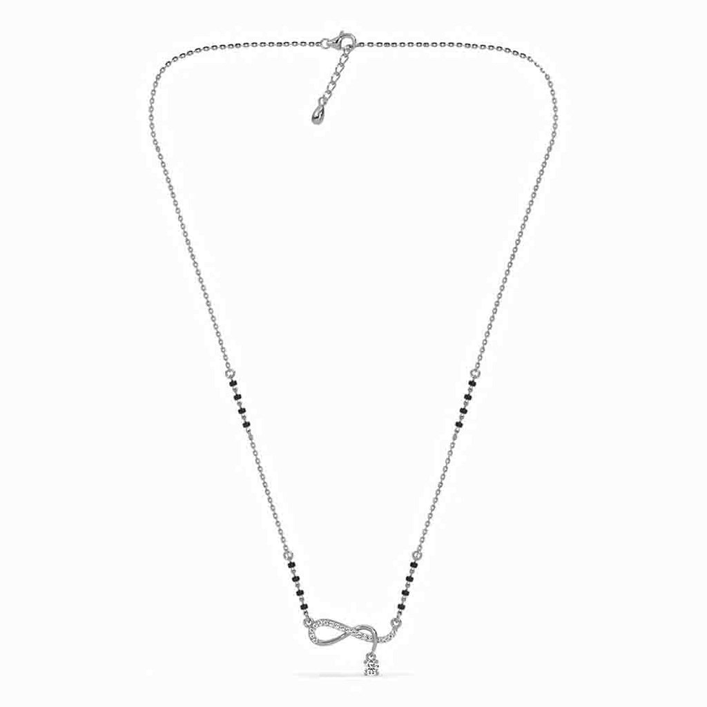Silver Twisted Infinity Mangalsutra