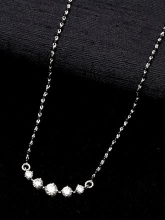 Silver 5 Stone Mangalsutra