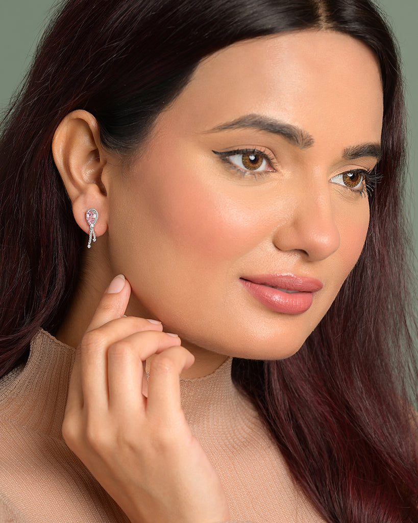 Silver Rosa Earrings