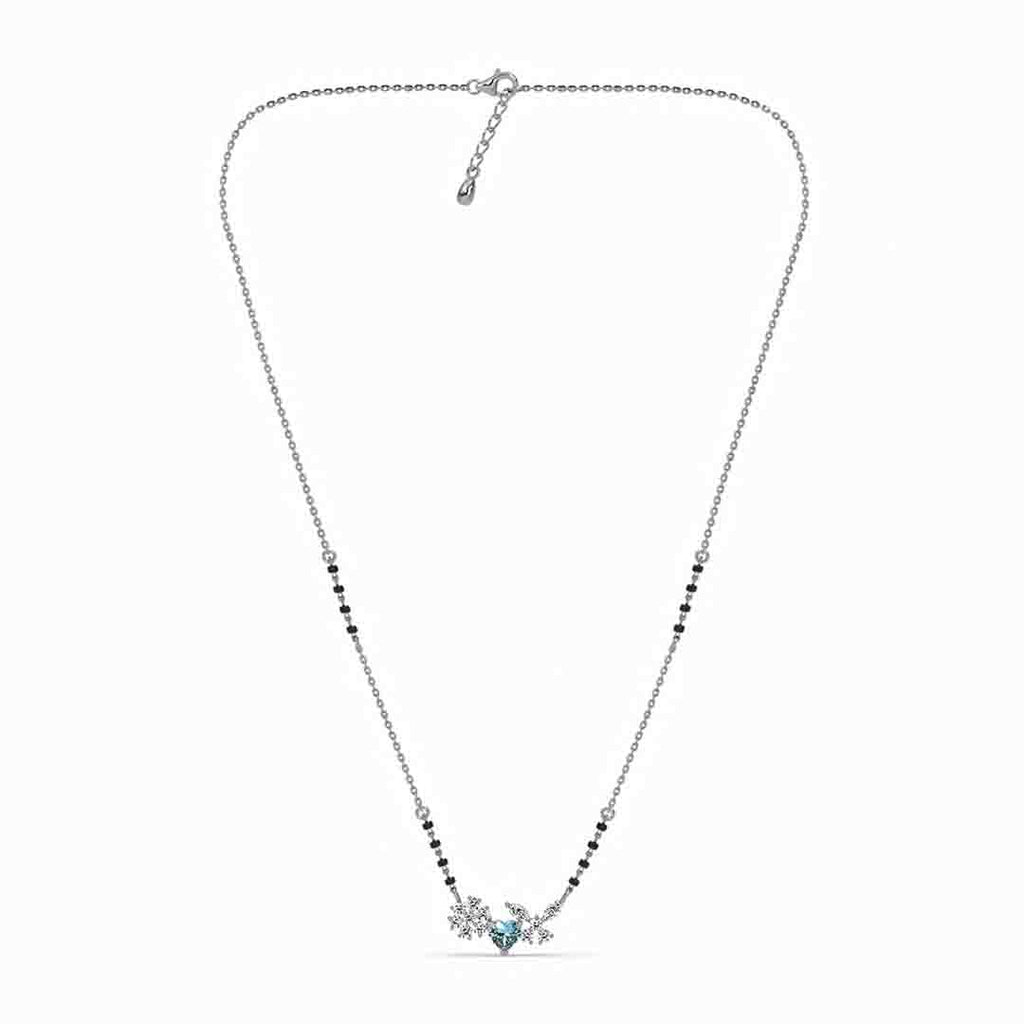 Silver Wamika Heart Solitaire Mangalsutra
