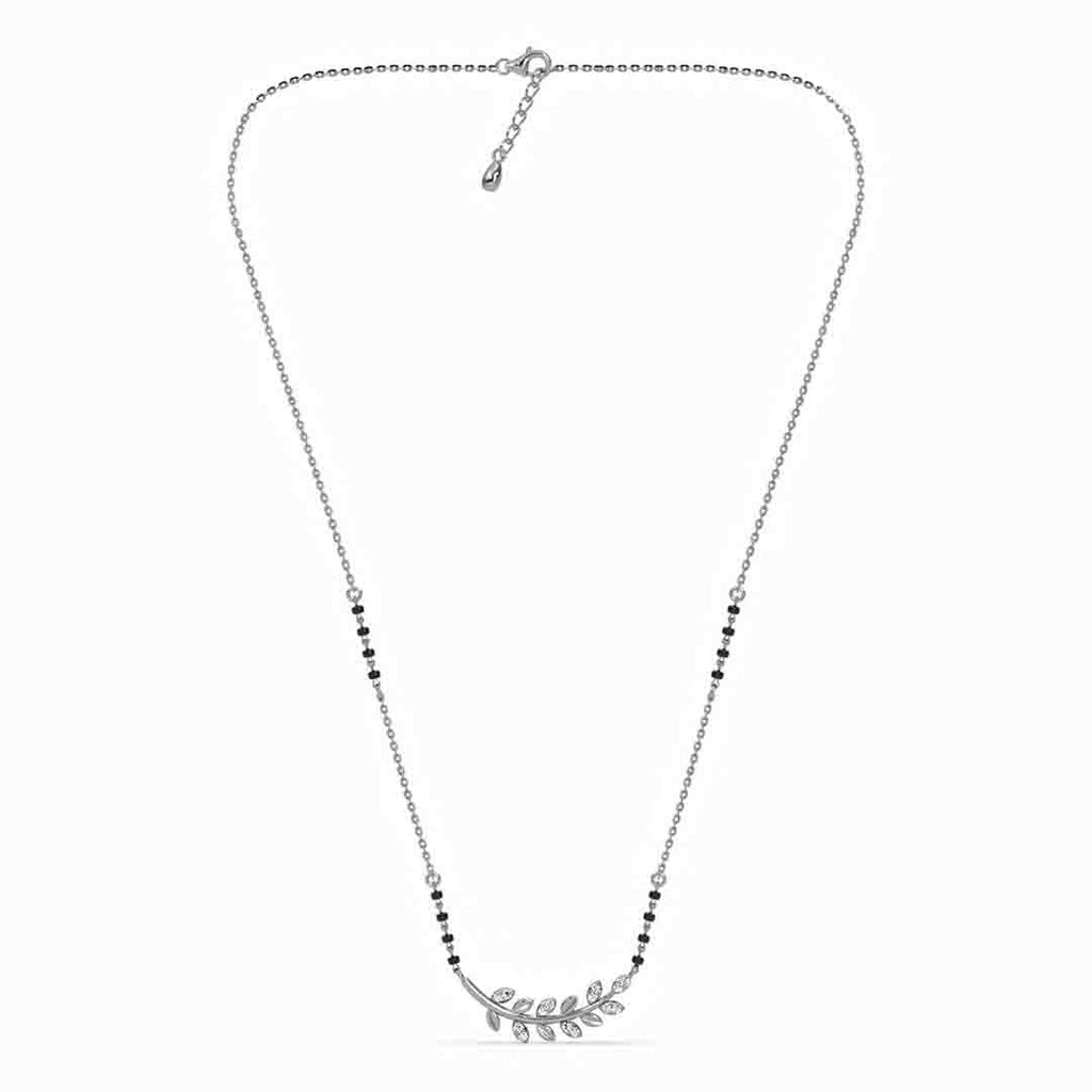 Silver Rimsha Leafy Mangalsutra
