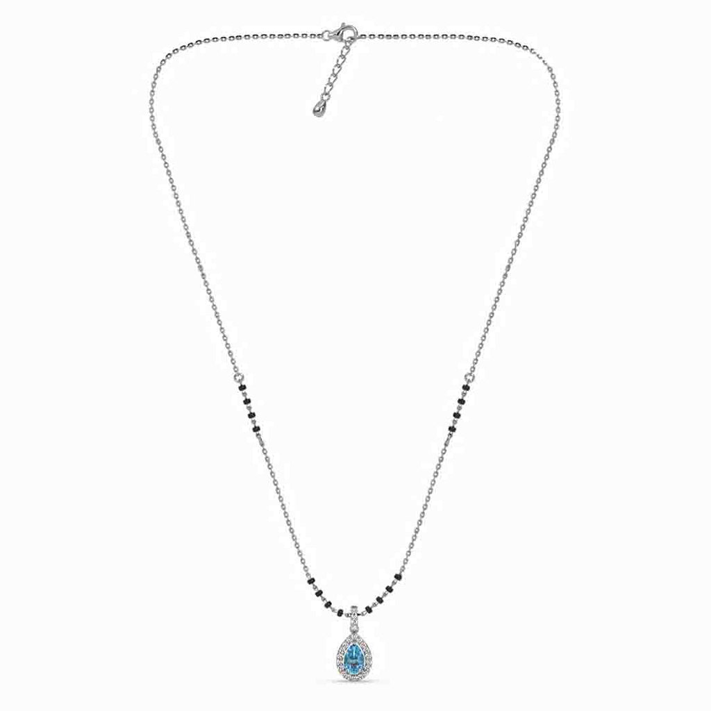 Silver Drishti Teardrop shaped Mangalsutra