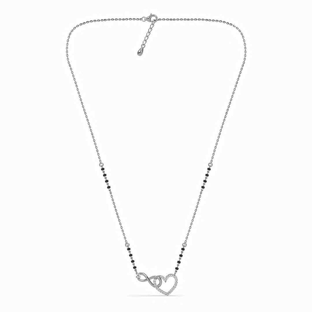 Silver Infinity Heart Mangalsutra