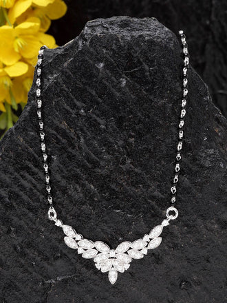 Silver Elsie Mangalsutra