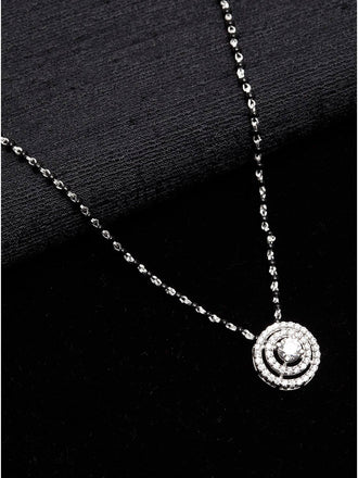 Silver Halo Mangalsutra