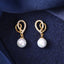 Silver Zahab Pearl Interlocked Drop Earrings