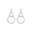 Silver Interlocked Ring Dangler Earrings