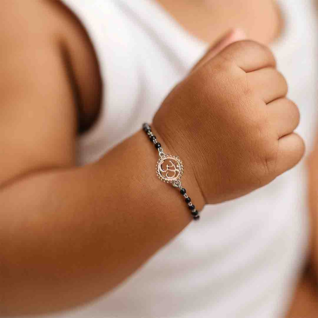 Silver Baby Nazariya Kids Om Bracelet