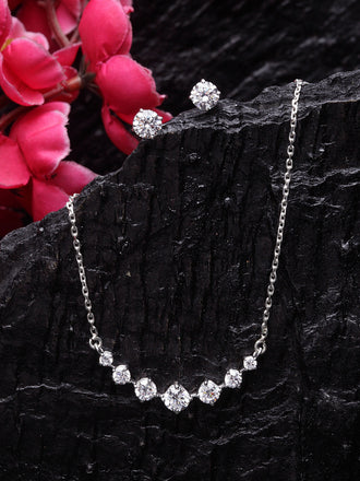 Silver 7 Stone Jewellery Set