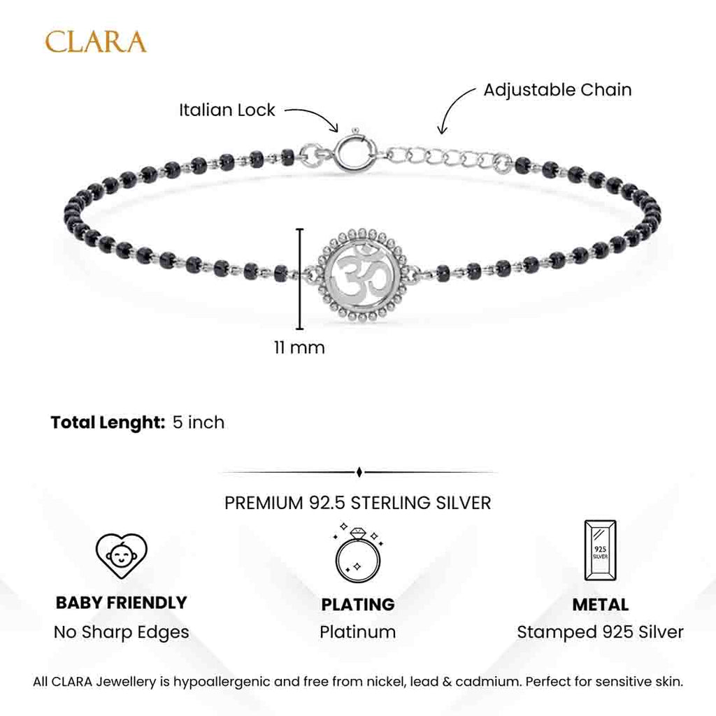 Silver Baby Nazariya Kids Om Bracelet